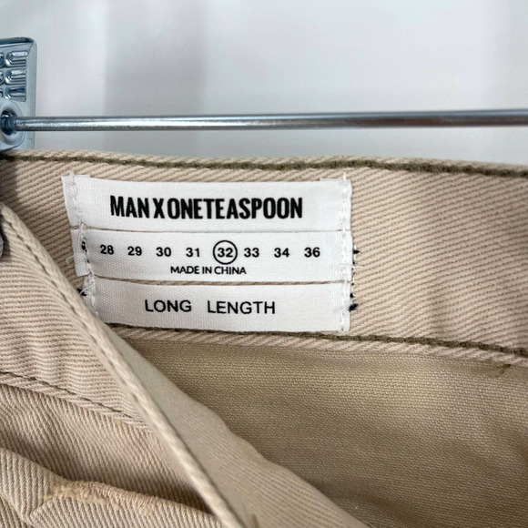 Man X One Teaspoon 32 Long Mr Blues Denim Jeans NWT Stone - Picture 3 of 5